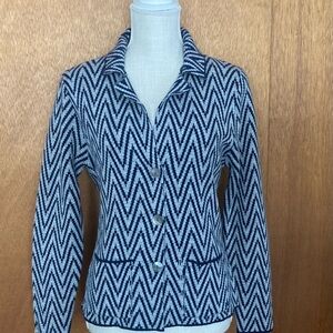 Brooksville Chevron Patterned Cardigan made in Italy